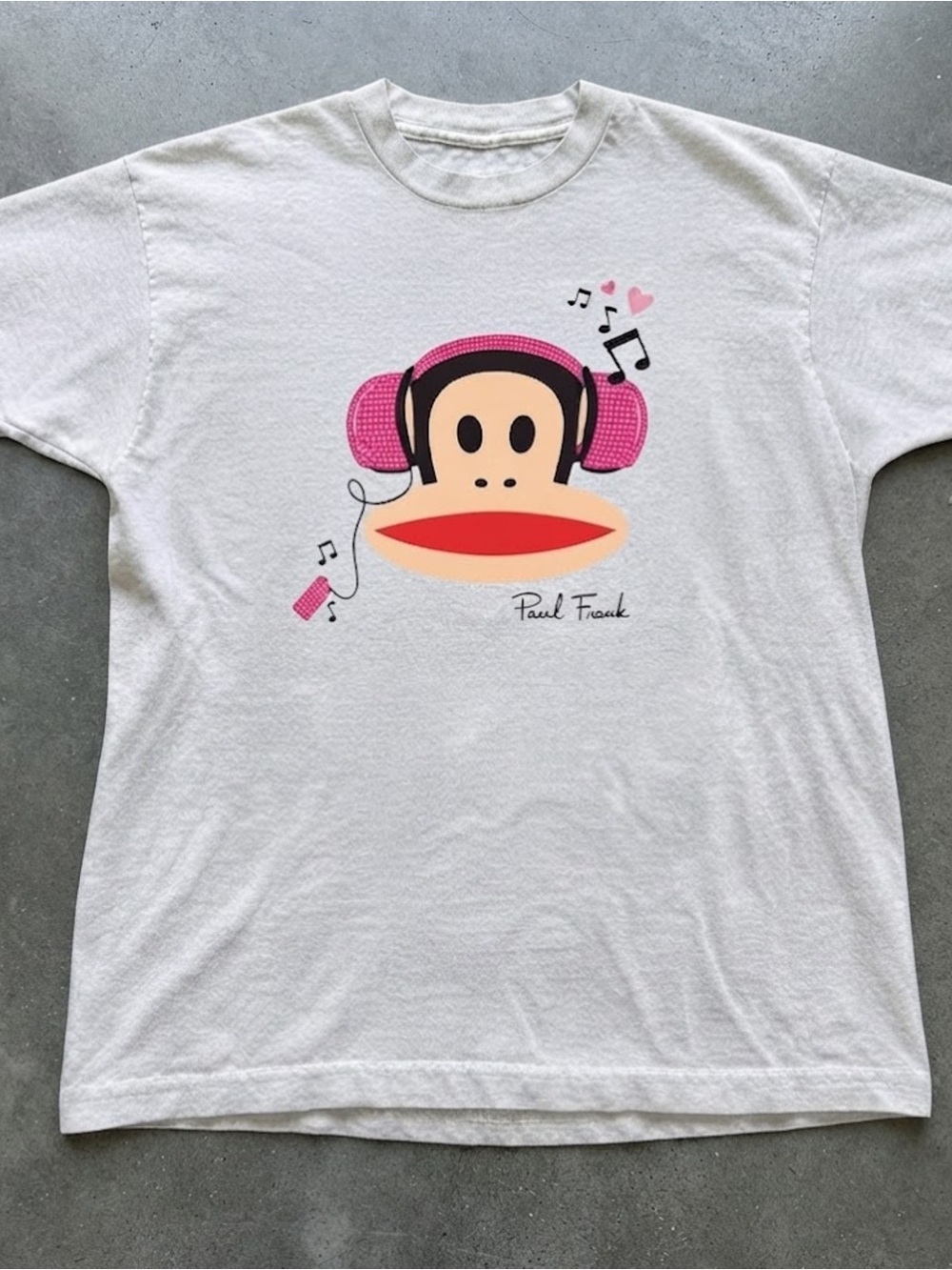 Cute Monkey Graphic Gildan T-shirt Music Headphones Print Top